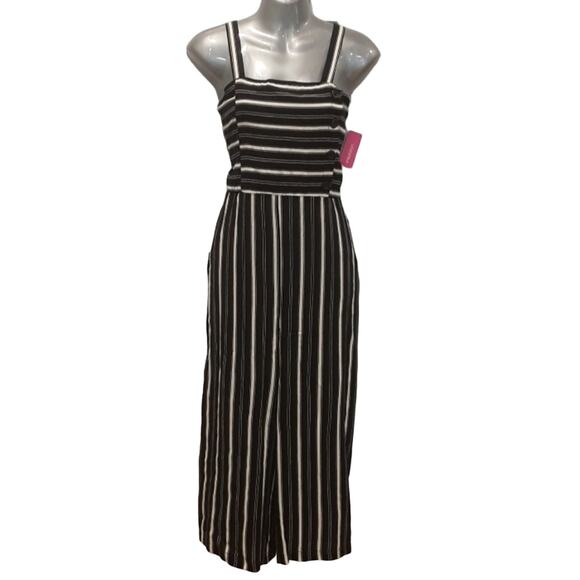 Xhilaration Pants - NWT Sz L Jumpsuit Black & White Stripe  Romper Xhilaration